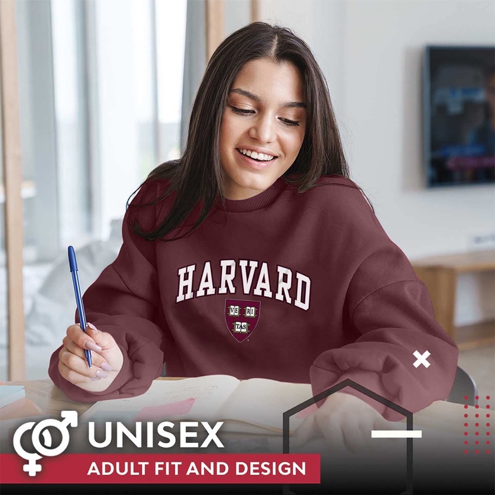 NWT Harvard University Crimson Maroon Gameday Crewneck Sweatshirt- Unisex Size S - Picture 2 of 6